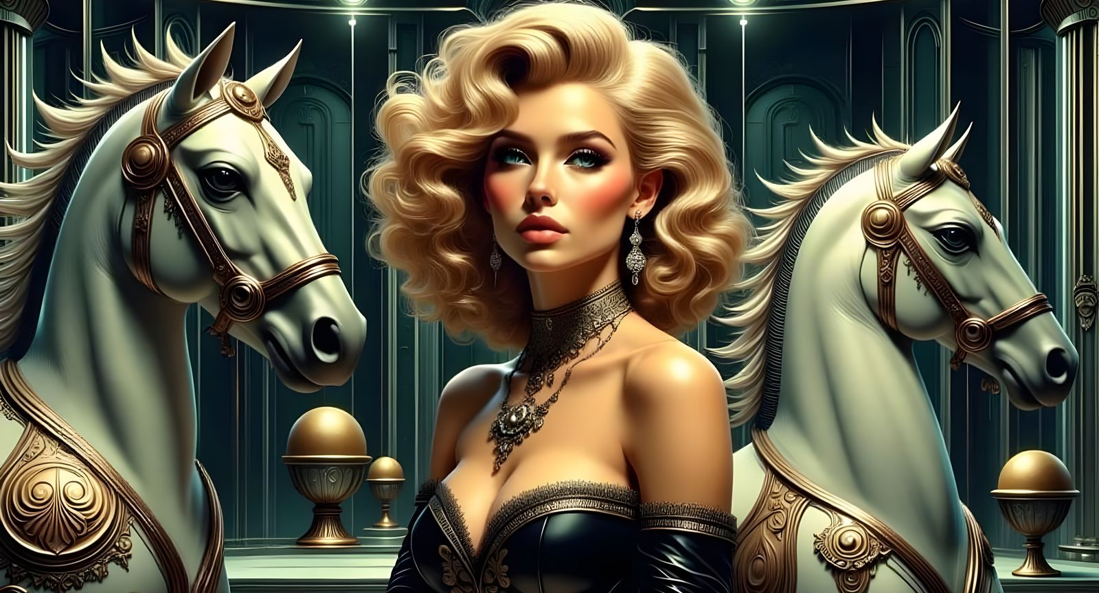 I collect carousel horses.