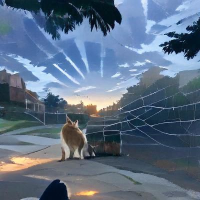 Peaceful Sunday Morning Petting Neighborhood Cats