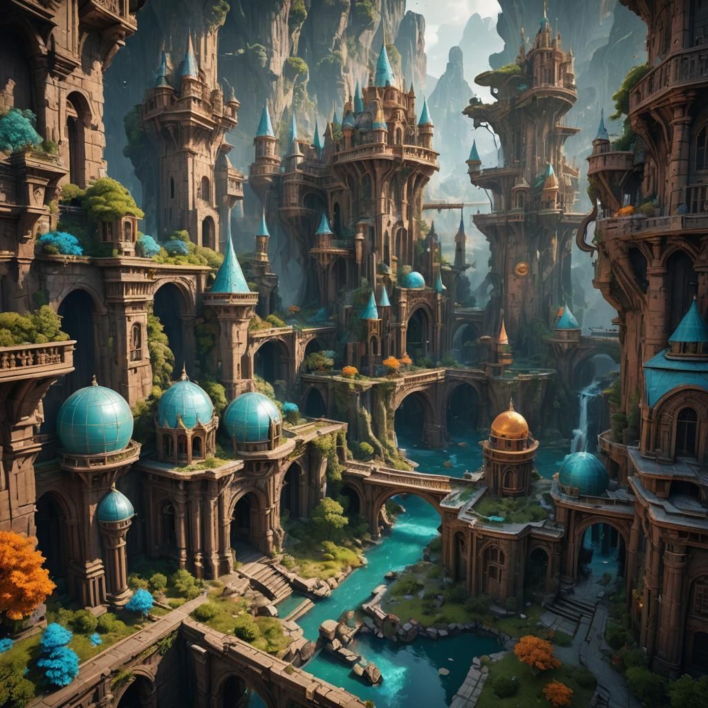 Fantastical Castle Concept Art in Deep Color