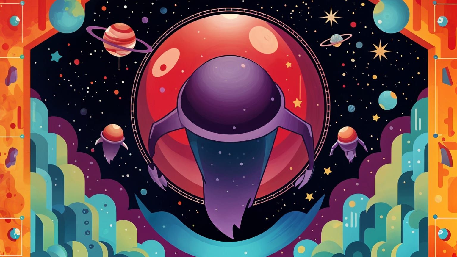 Space Age Ghosts: Vintage Typography Art