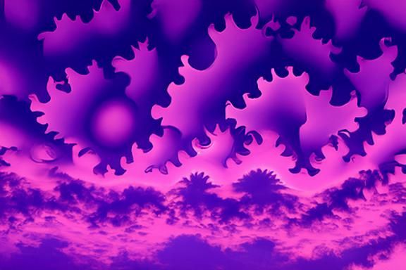 Mandelbrot Tessellation with Purple Sunset Hues