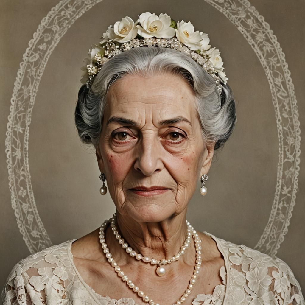 Jewish-American Matriarch Portrait in Impressionist Style