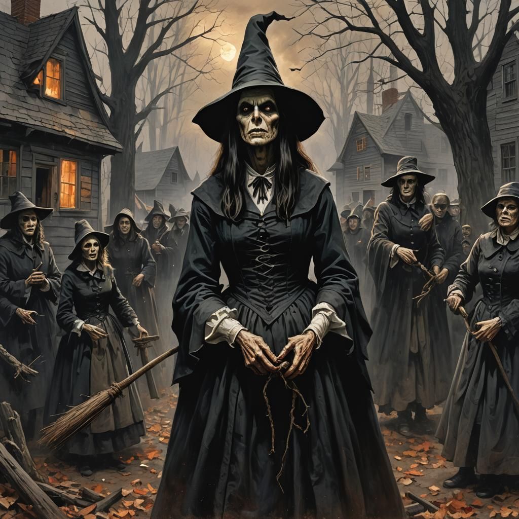 Sinister Salem Witch Trial Horror Scene