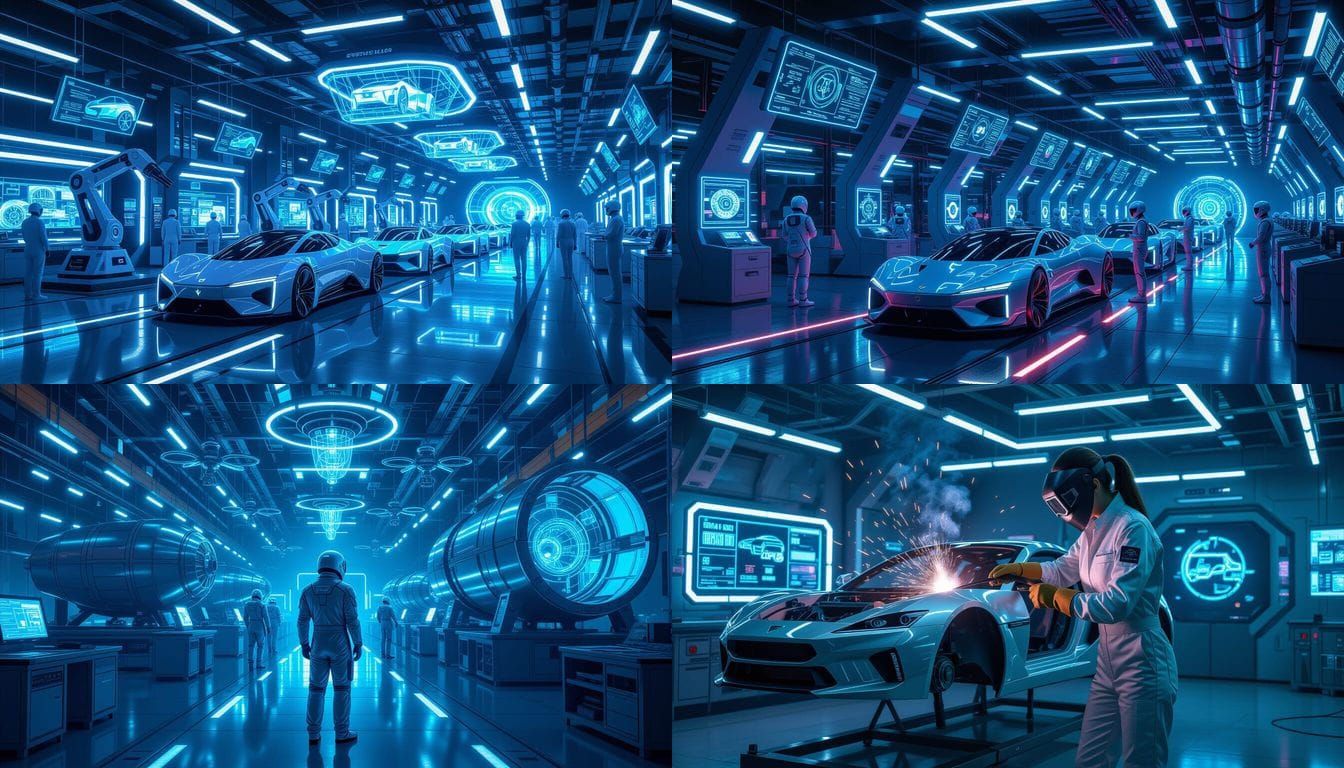 Futuristic Israeli Car Factory Interior