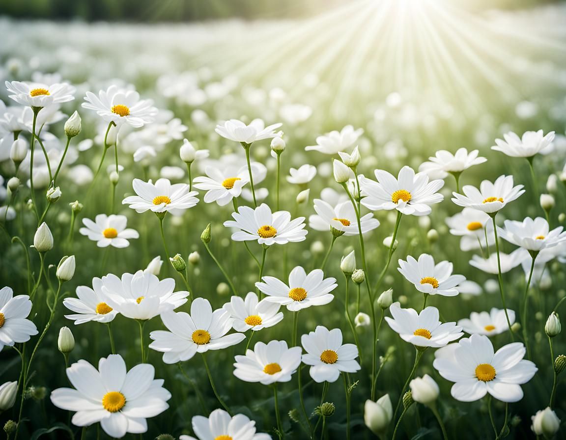 White Flowers in Full Bloom