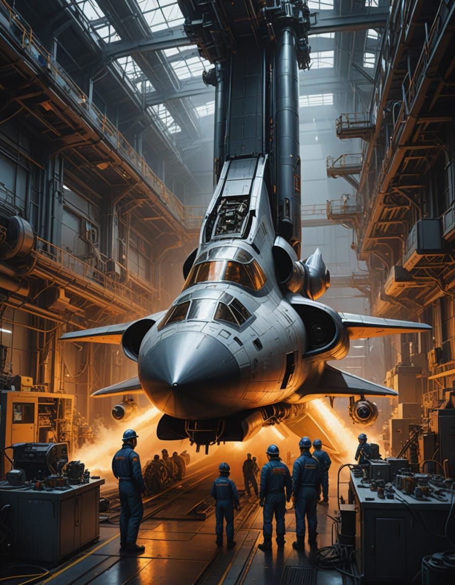 Rocket Workshop in Futuristic 4K Detail