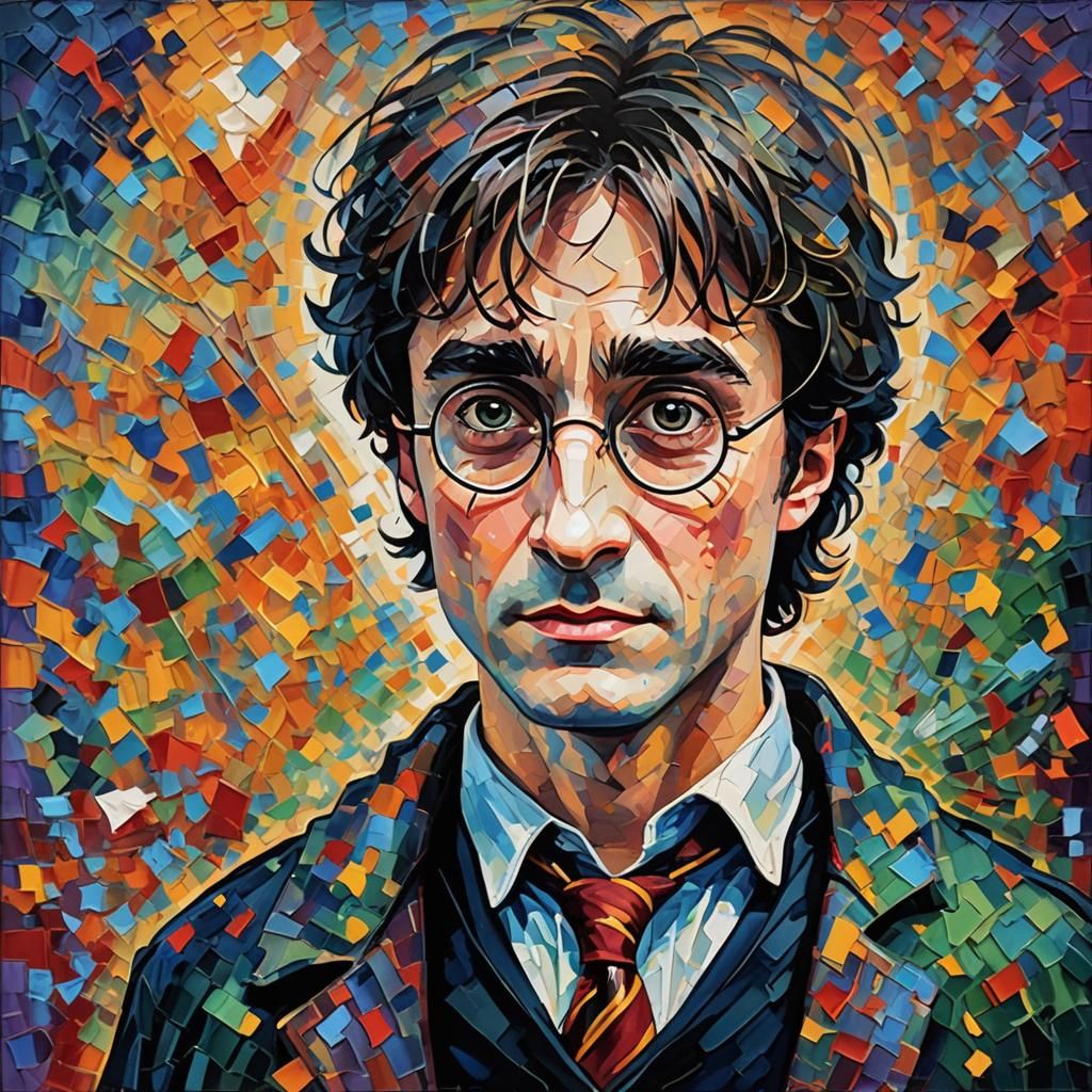 Harry Potter in Expressionist Oil Painting Style