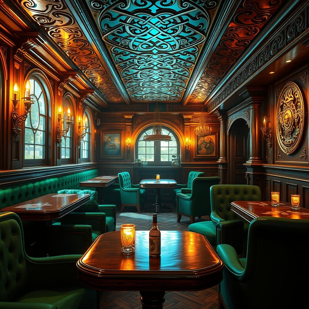 Whimsical Ireland Pub in Celtic Style