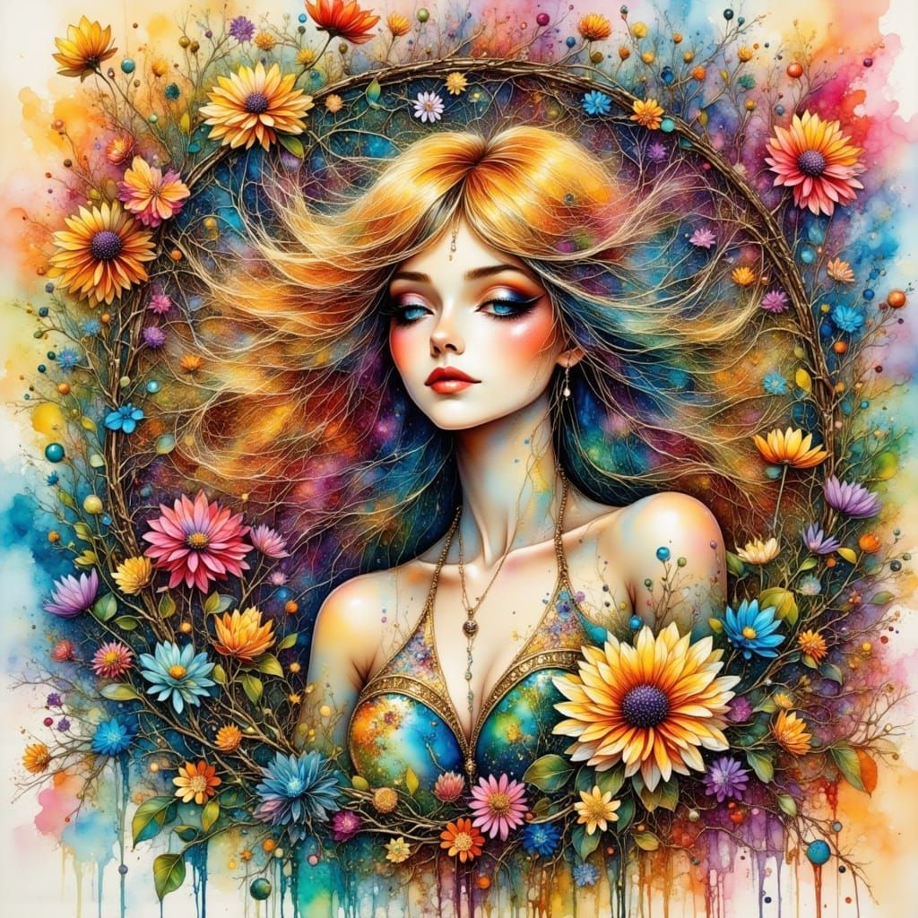 Abstract Ink and Glass Composition