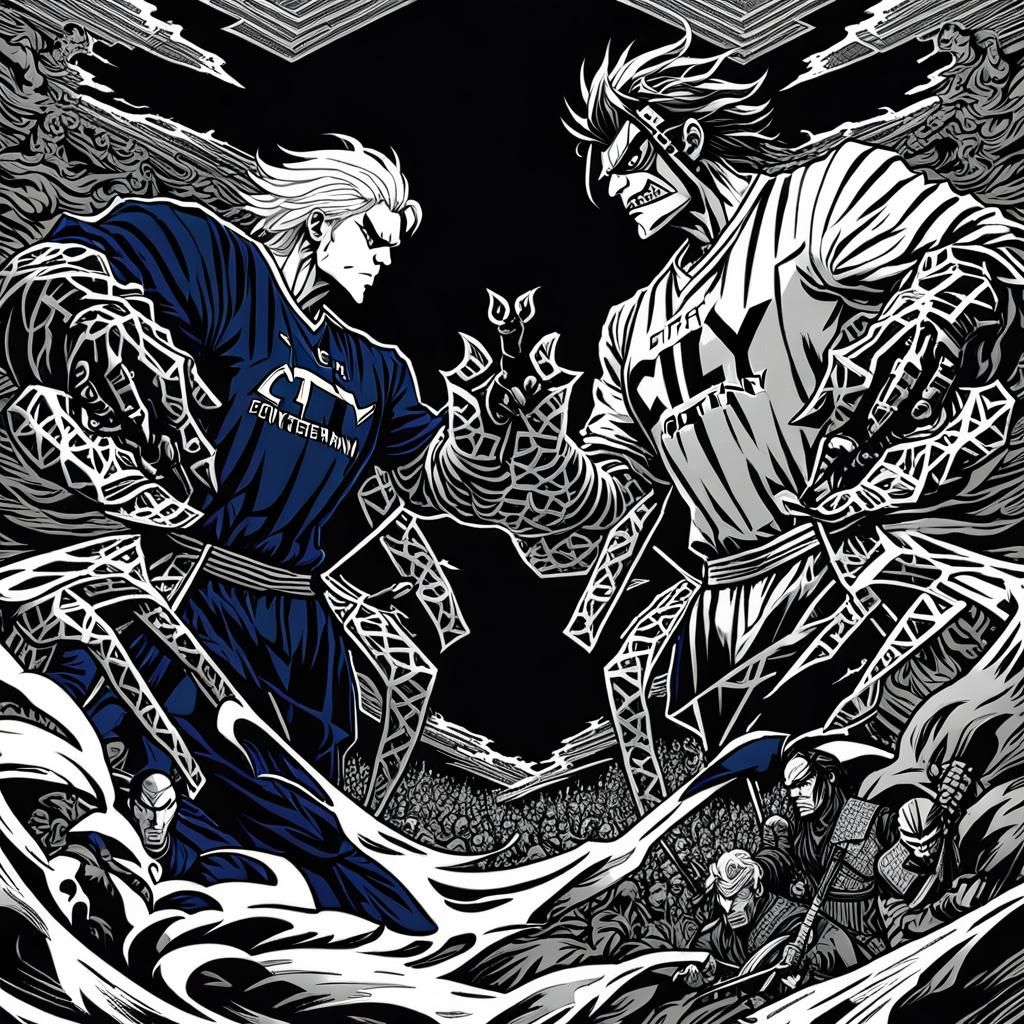 Intense Rivalry: Manga-Style Dark Fantasy Face-Off
