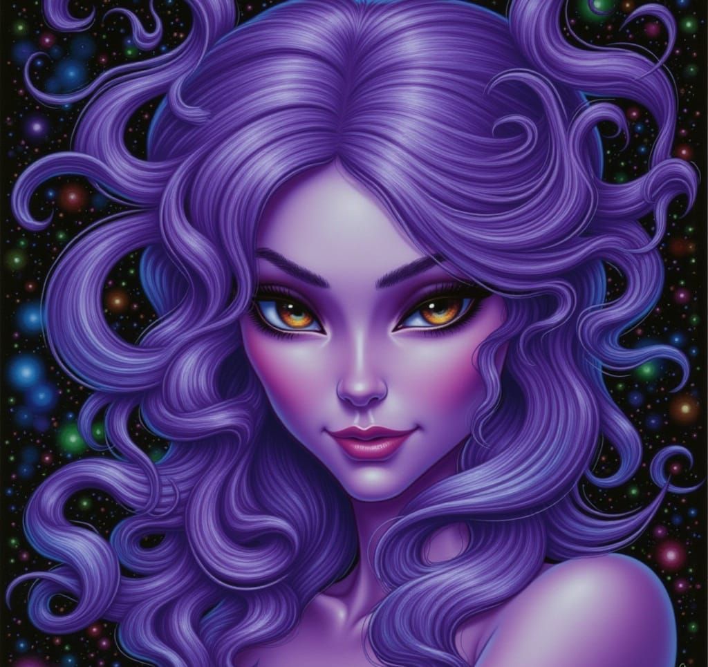 Lilac Venom Abstract Art