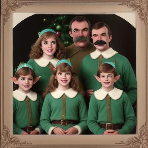 1980s Sears Family Portrait of Elves II