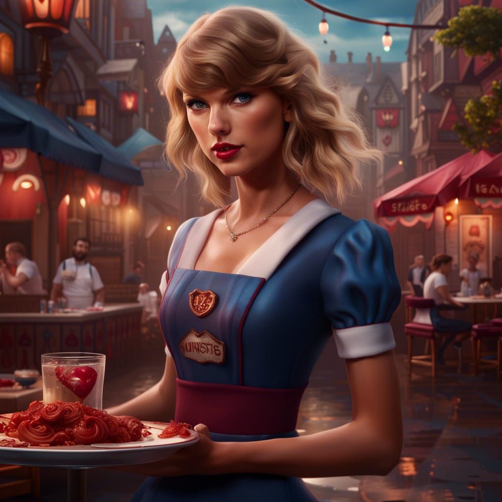 Taylor Swift as a waitress