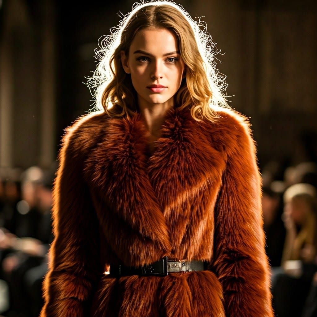 Fashion Model at Milan Fashion Week in Studio Lighting