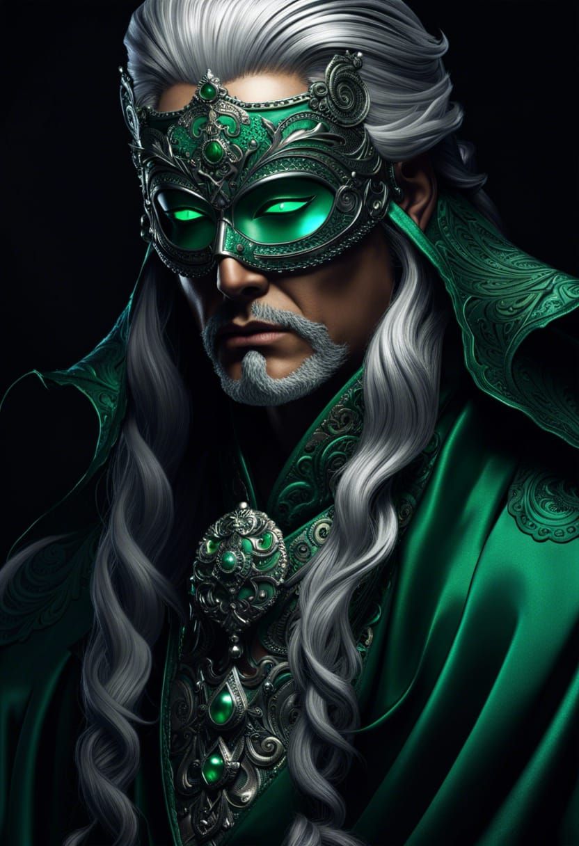 Majestic Masked King in Macabre Digital Art