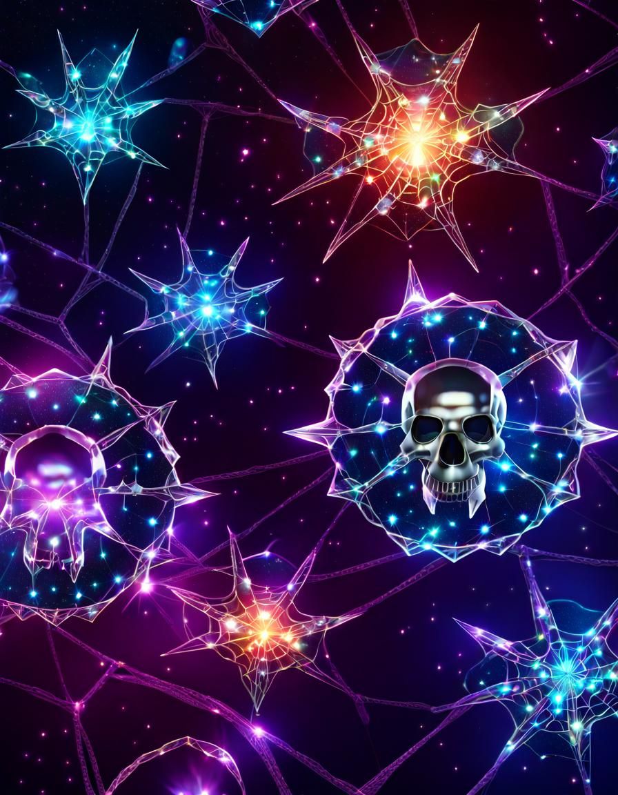 Cosmic Supernova Skulls with Diamond Stars