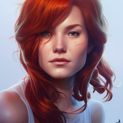 Mary Jane Watson Portrait in Artgerm Style