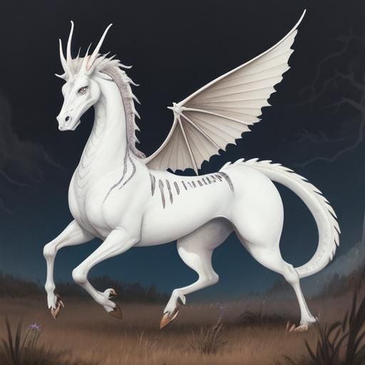 Hyperrealistic Watercolor: Woman Riding Horse with Dragon