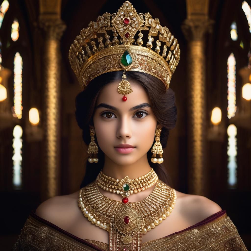 Beautiful Princess Portrait with Ethereal Lighting