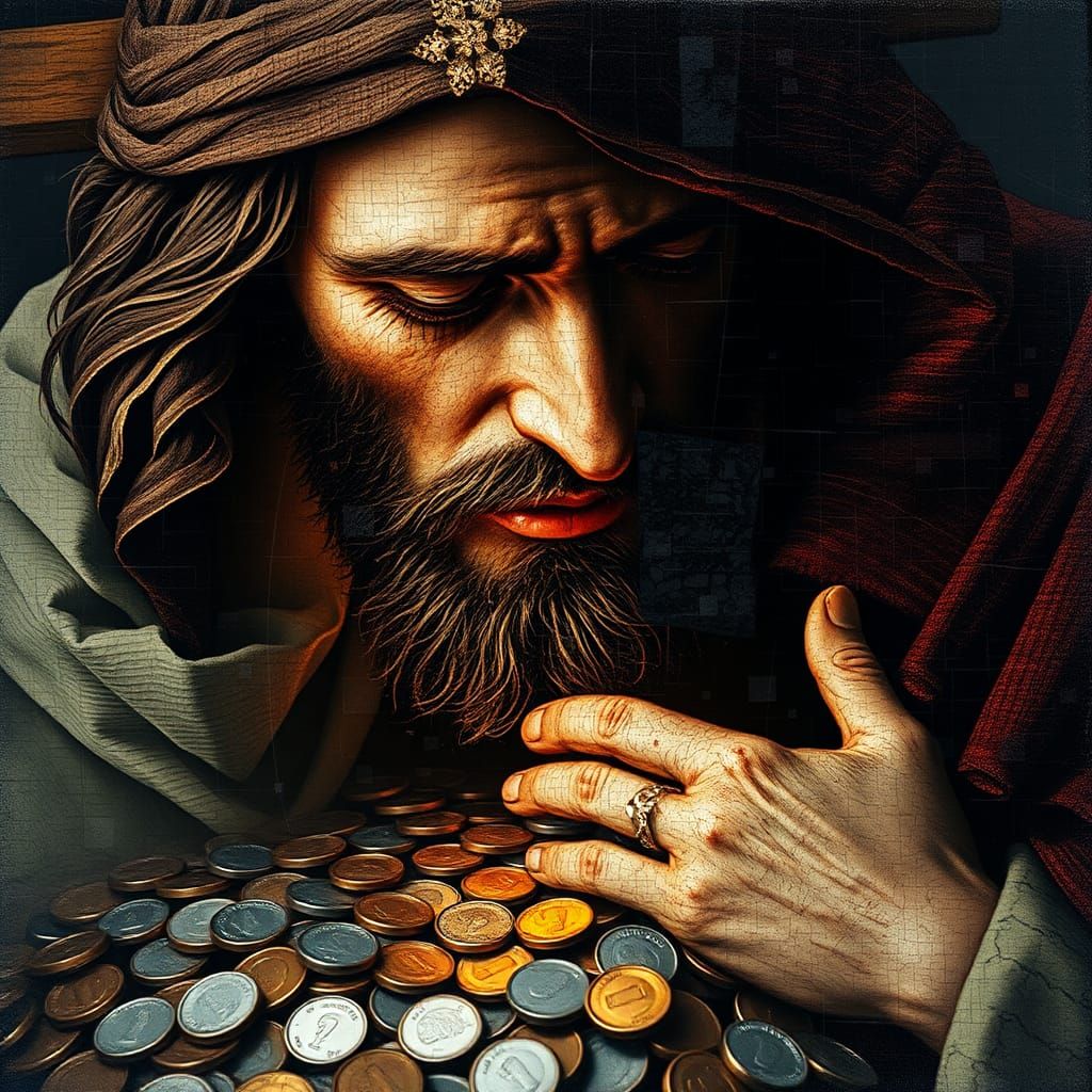 Kiss of Judas: Double Exposure in Mosaic Style