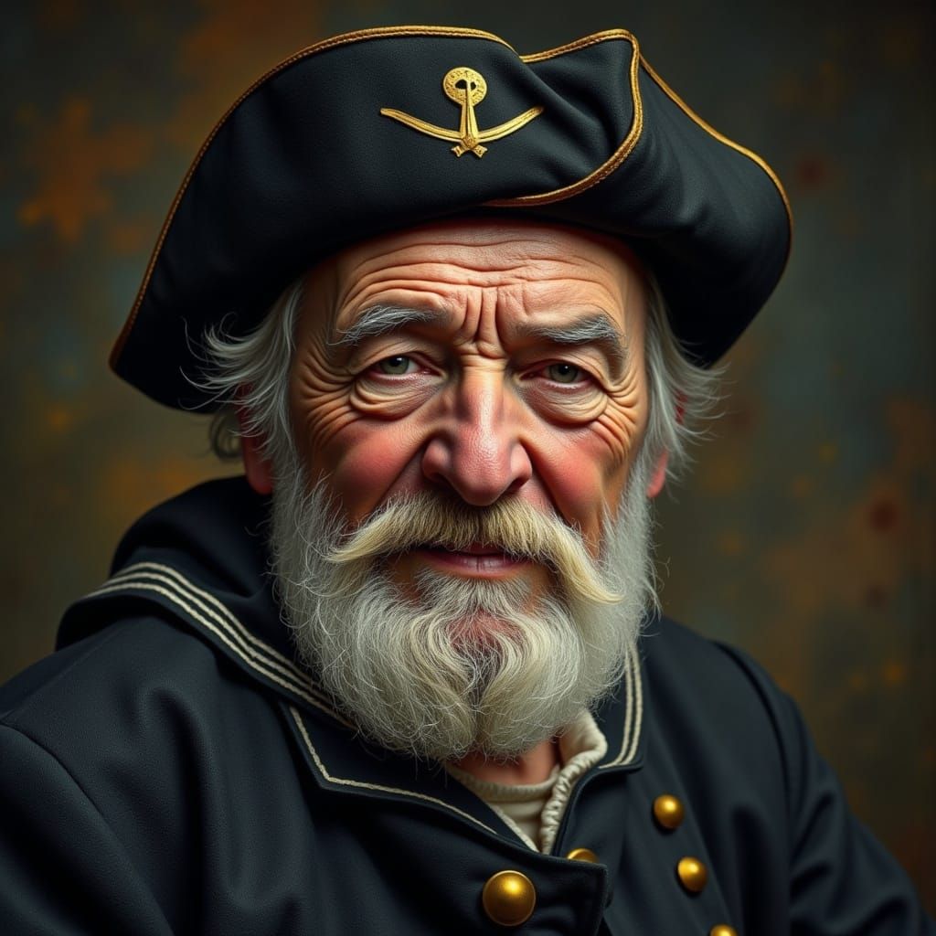 Weathered Sailor Portrait in Expressive Detail