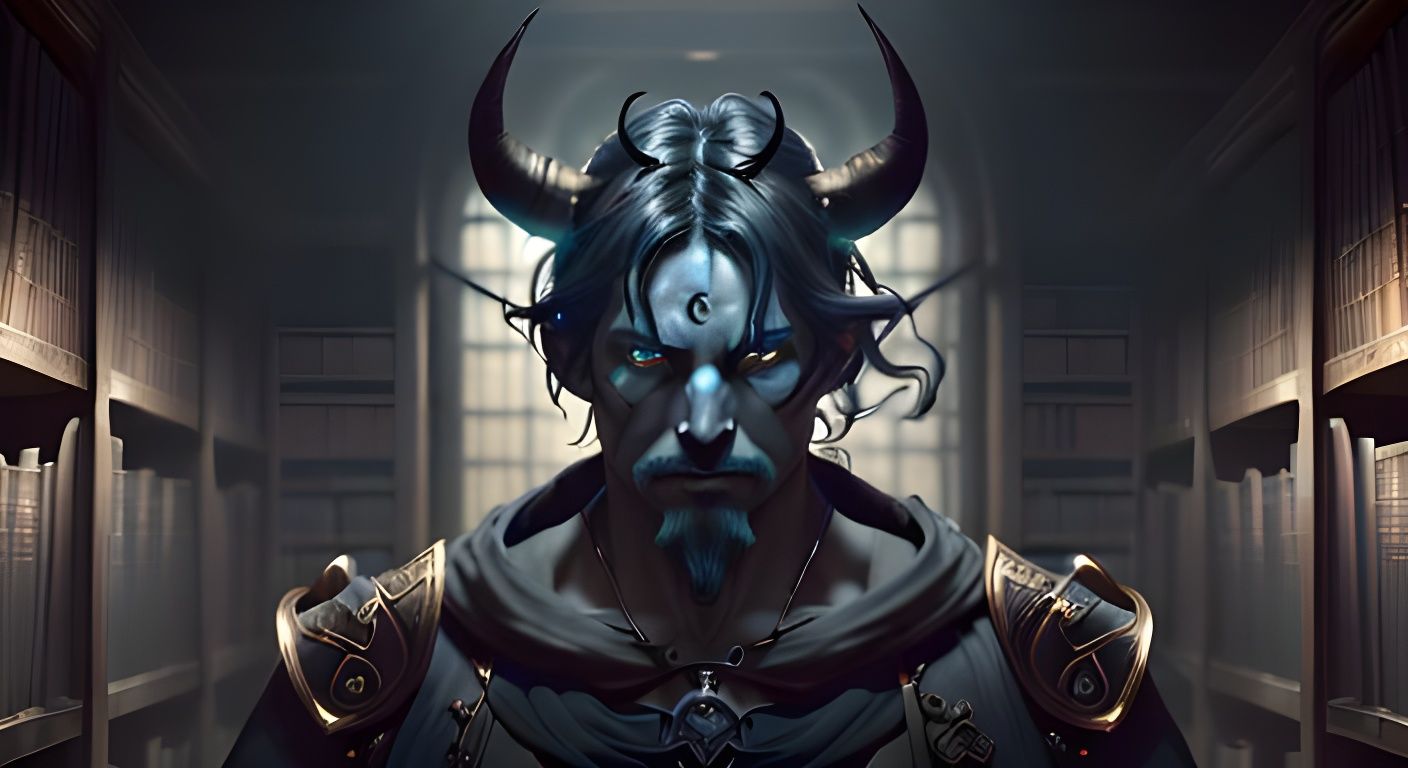 Shadow Creature in Magical Underground Library