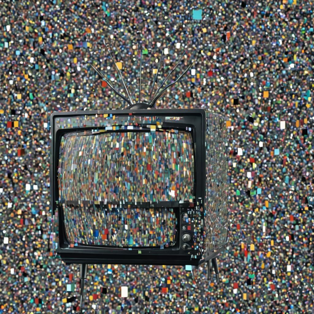 Glitching Television Screen: Digital Static