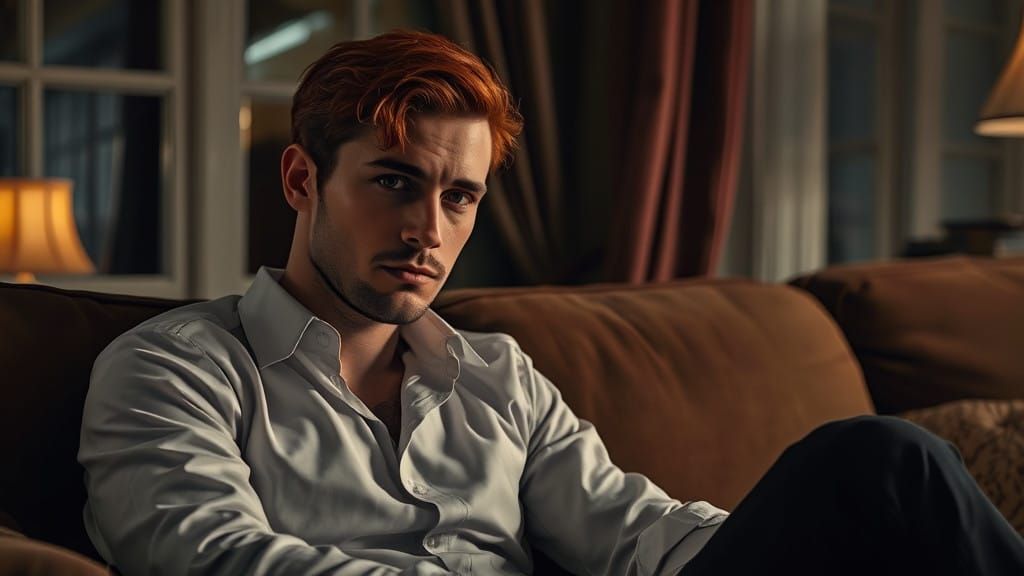 Elegant Gentleman Waits for Sherlock Holmes in Victorian Sty...