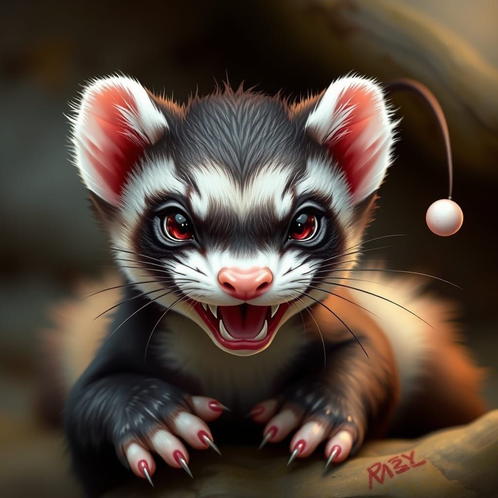 Mischief Makers Ferret with a Naughty Grin