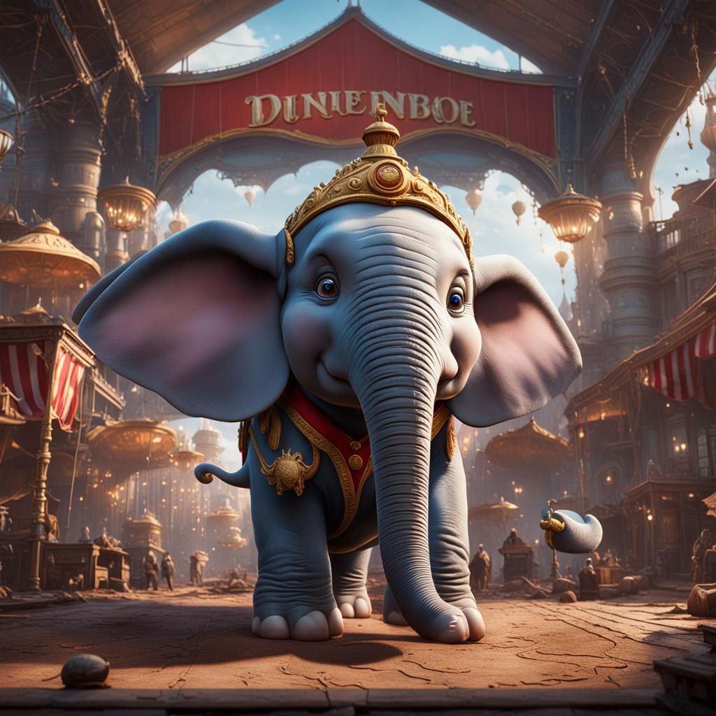 Disney's Dumbo: Detailed Matte Painting in 8K