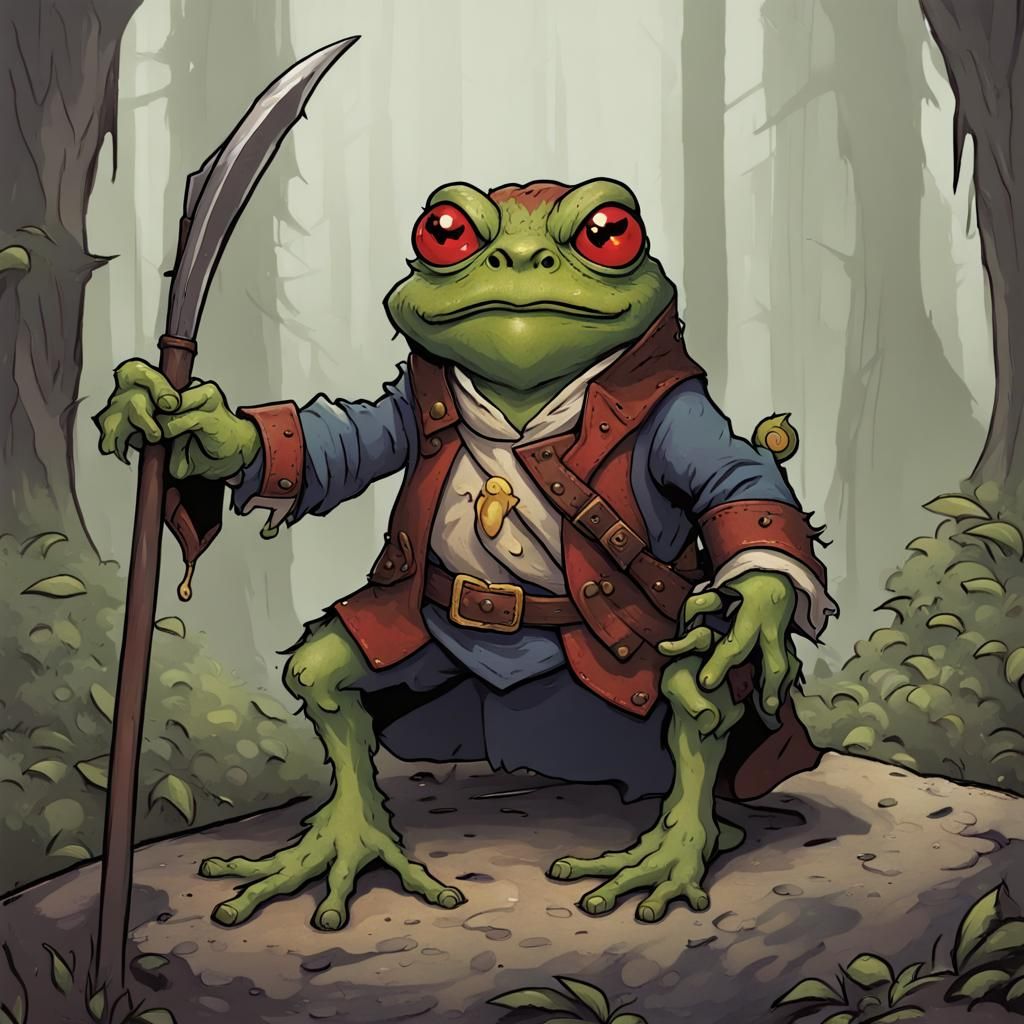 Old School Bullywug Art in Full Color