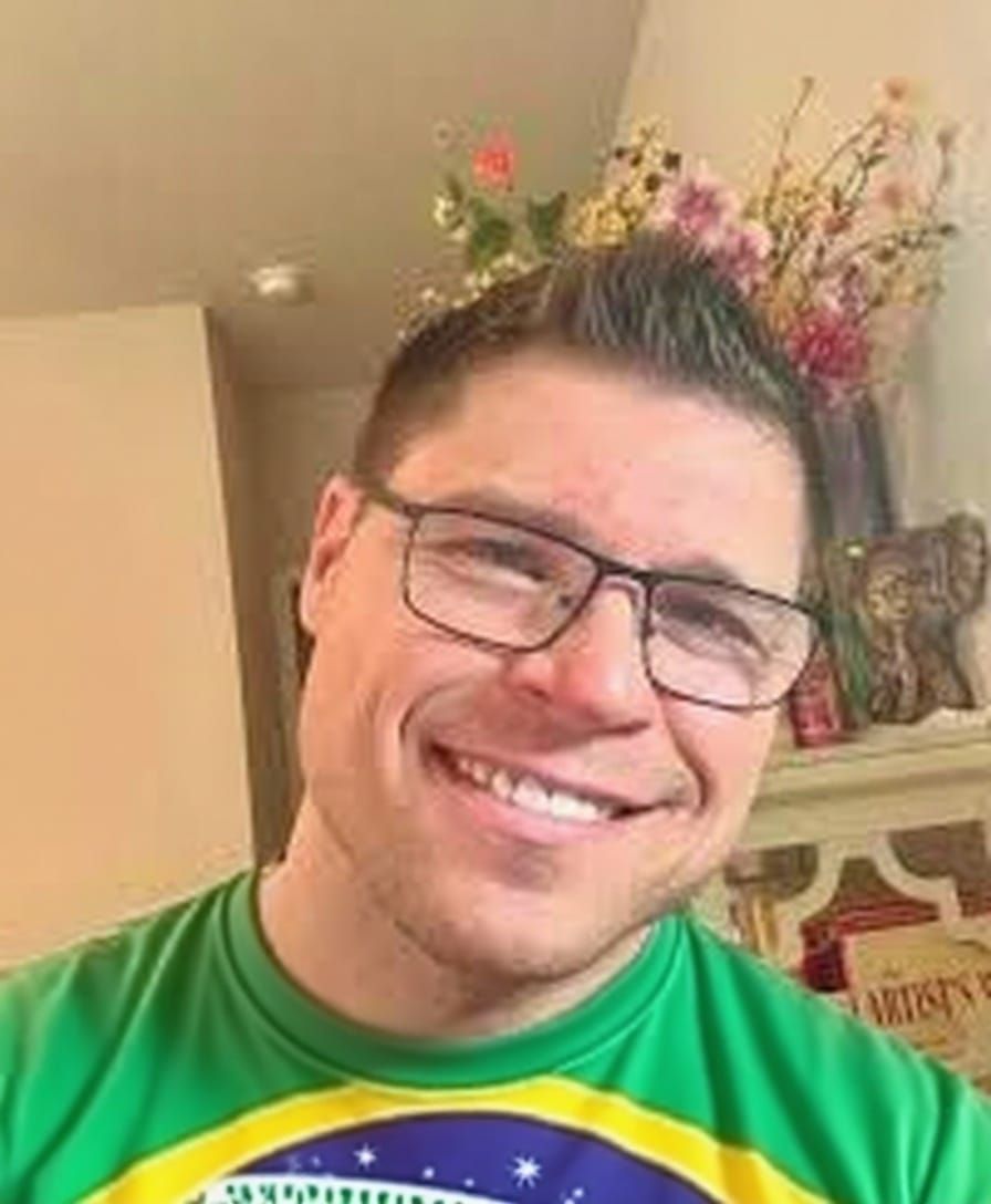 Man Wearing Brazil Soccer Jersey