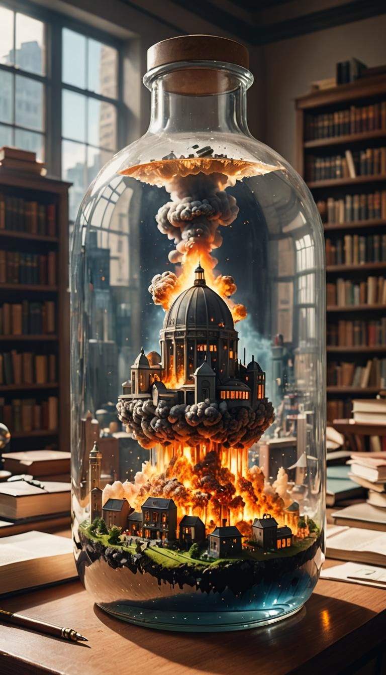 A Nuclear Storm, a highly populated city is being destroyed ...