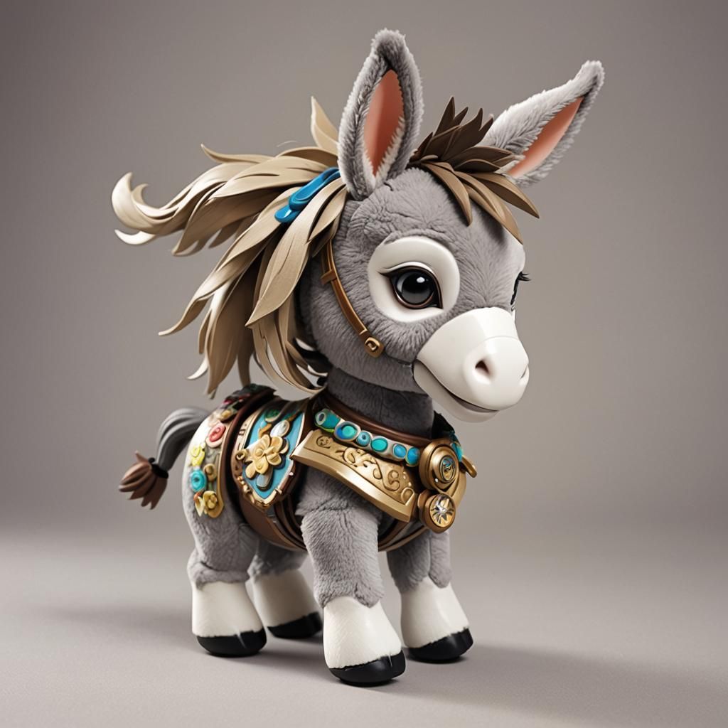 Anime Style Wind-Up Donkey Toy