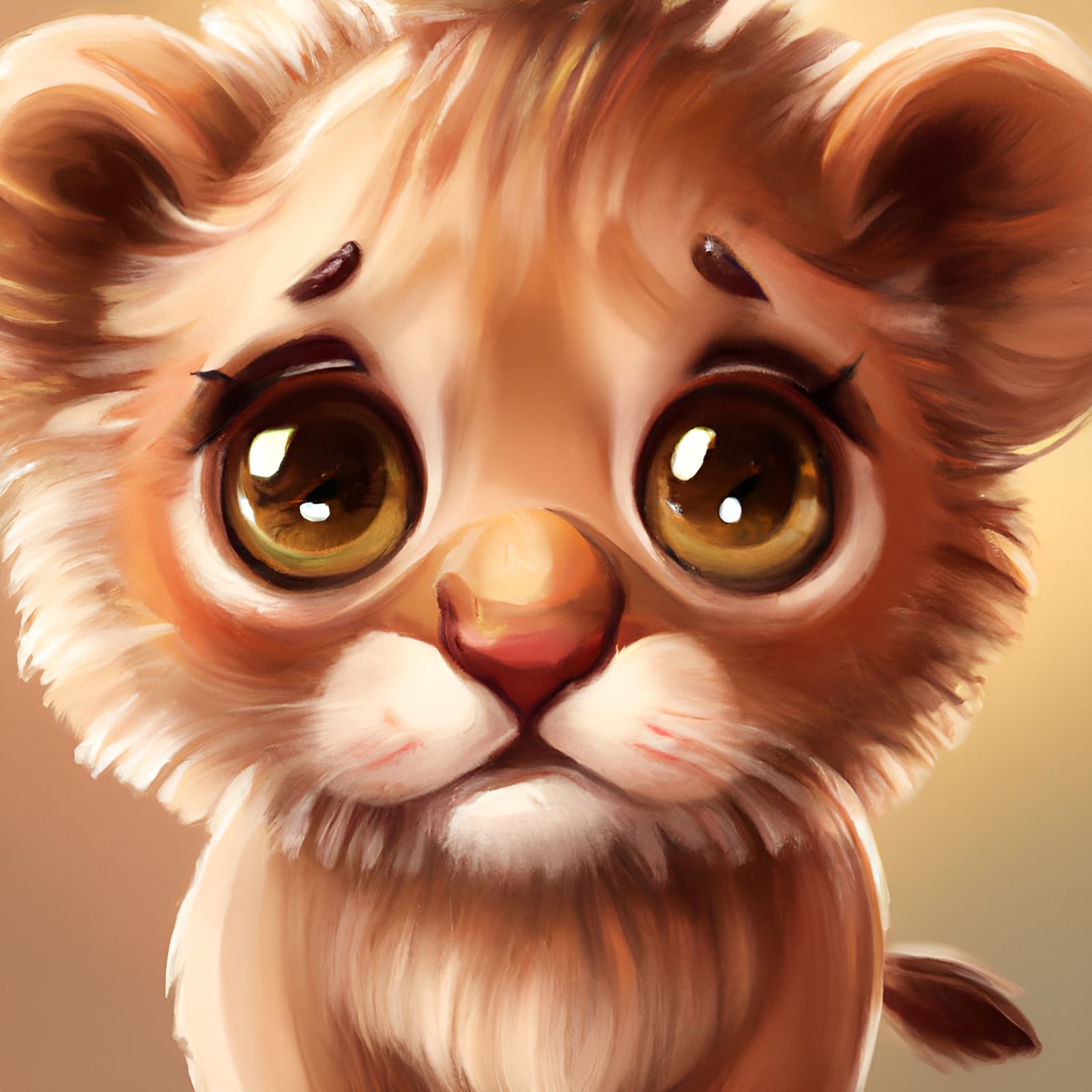 Sad Baby Lion