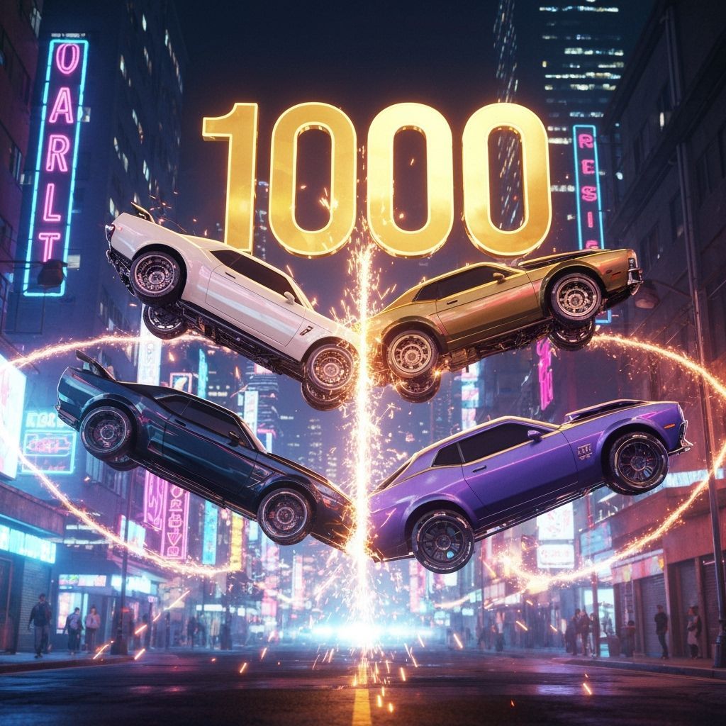 Cyberpunk Muscle Cars Transform into Golden Emblem