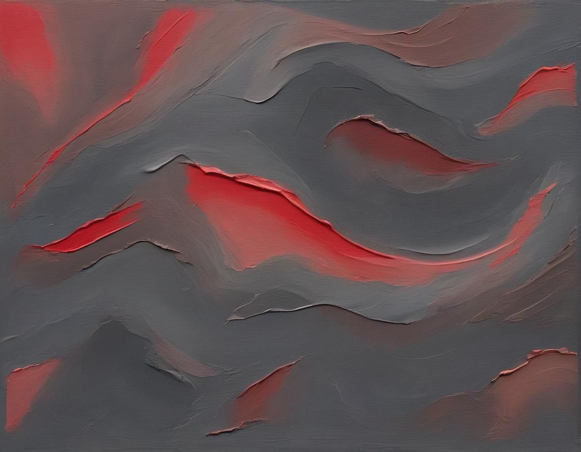 Ultraminimalist Composition in Gouache with Volumetric Light...