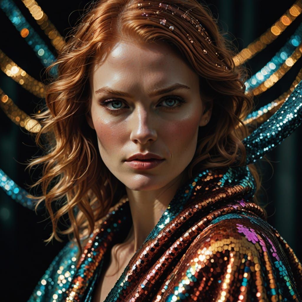 Eszter covered in sequin