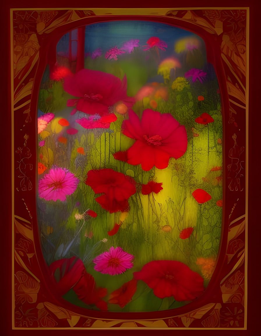 Whimsical Rose Garden in Steamnouveau Style