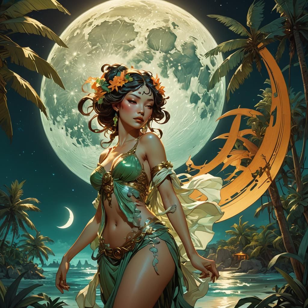 The moon under water