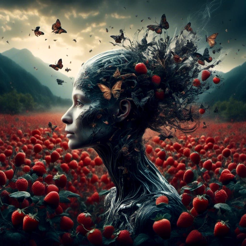 Surreal Xenomorph Double Exposure Art