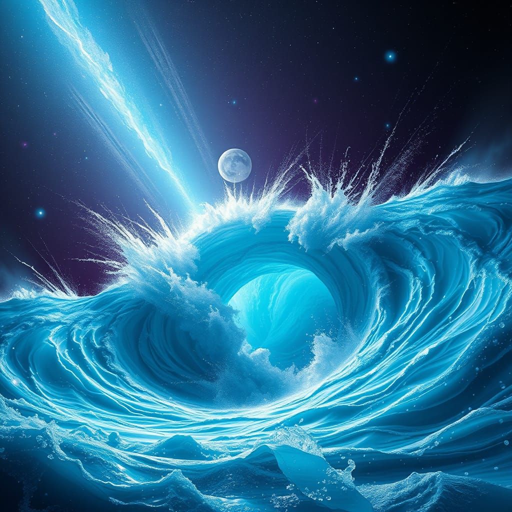 Turquoise Vortex Erupts in Cosmic Dance