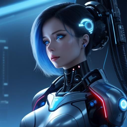 AI Doctor Performs Surgery in Futuristic Biopunk Style