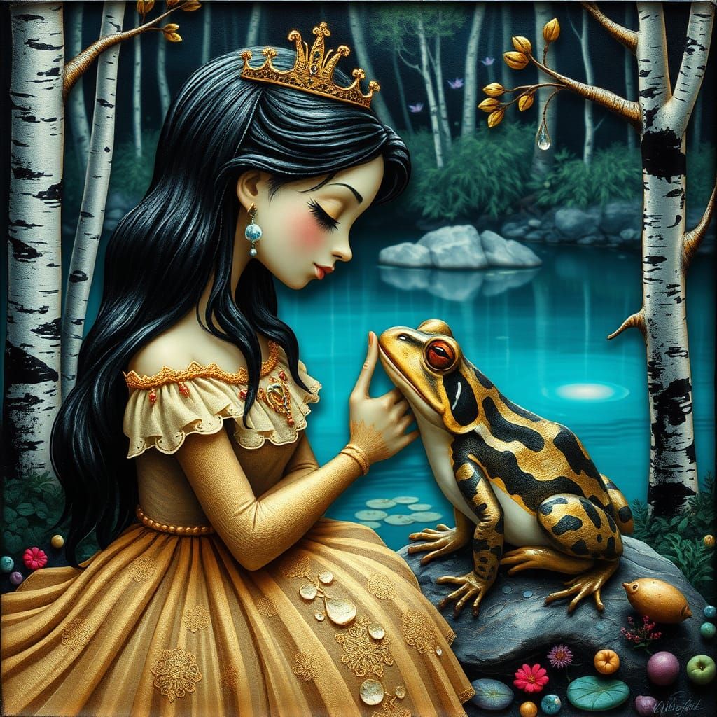 Princess and Toad: Fairy Tale Scene in 3D