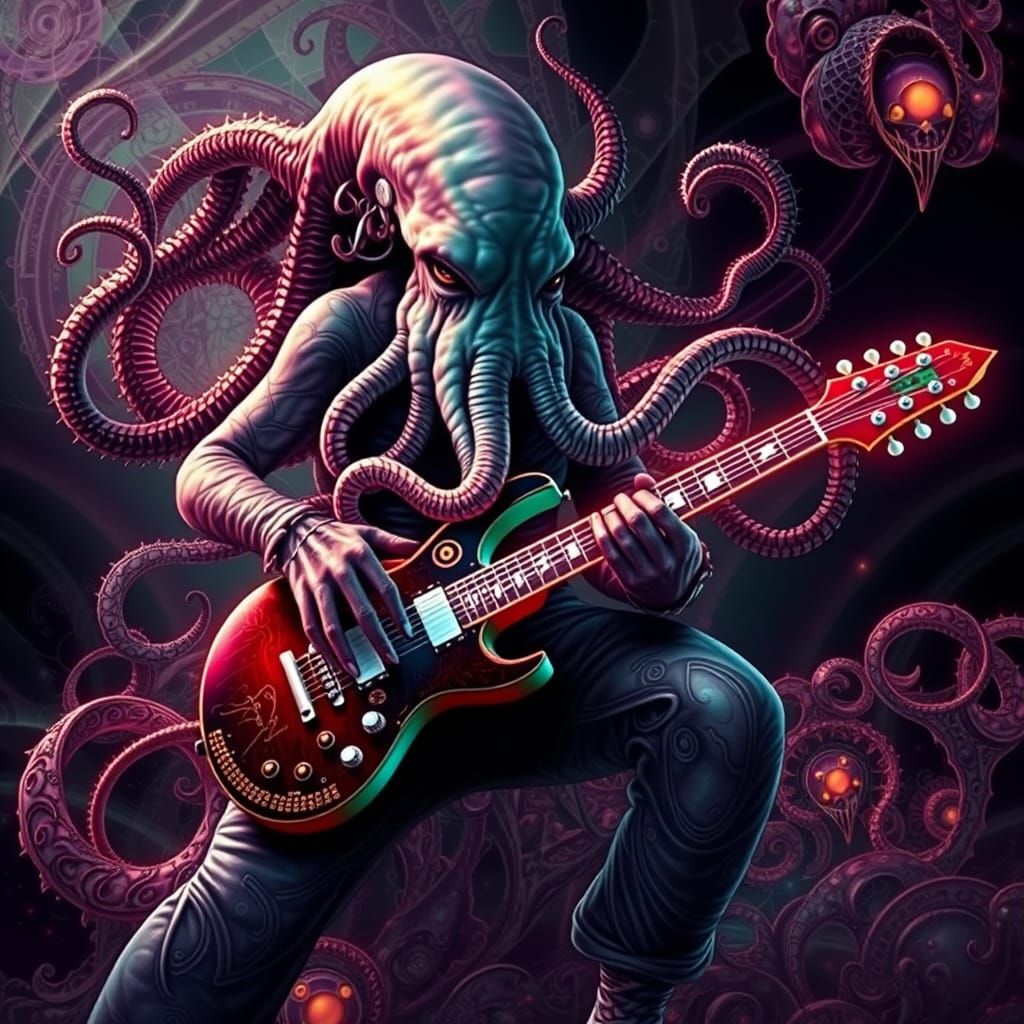 Ethereal Cthulhu in Cosmic Metal Rhapsody