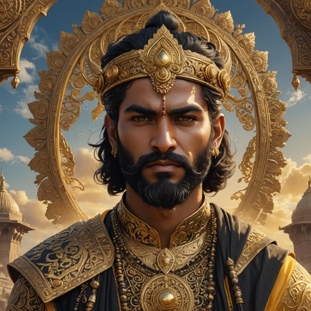 Persian depiction of Vedic God Surya (aka Mitra)