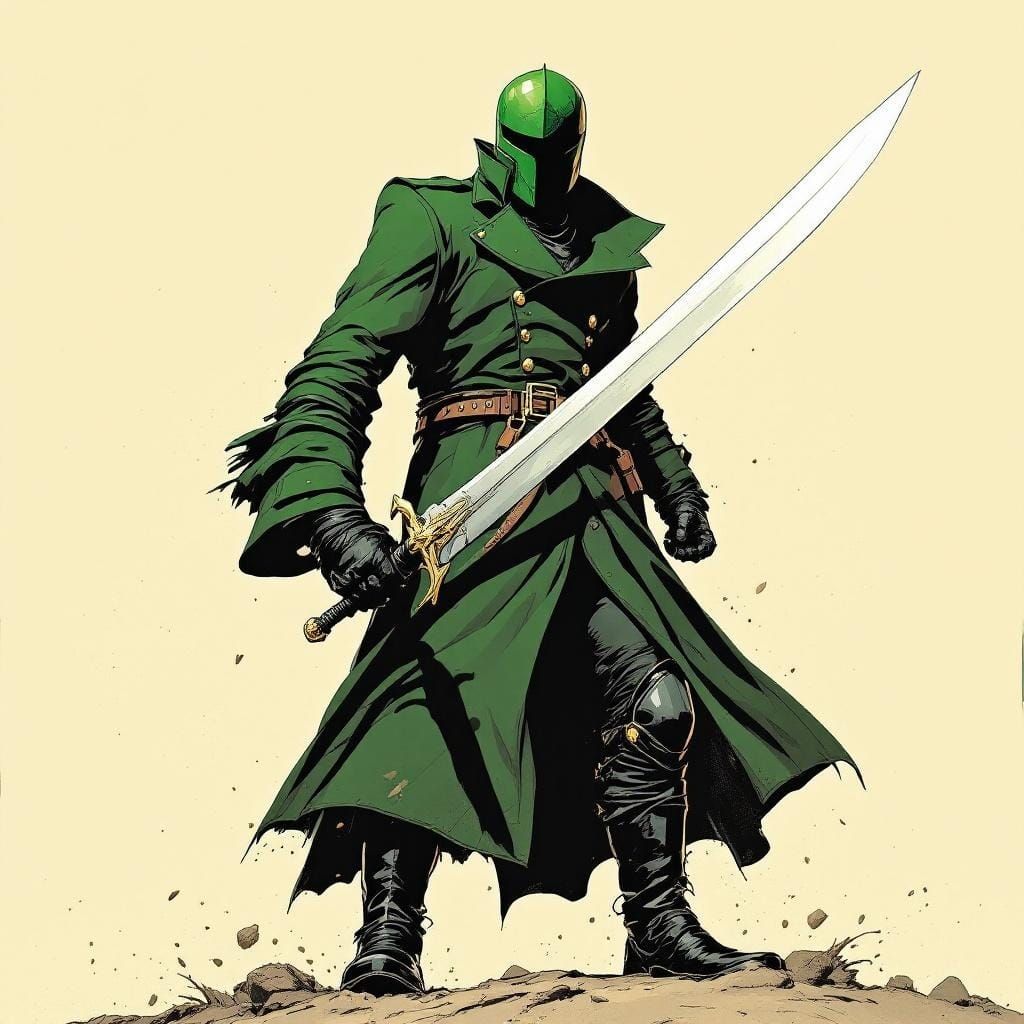 Green Knight Comic Book Art