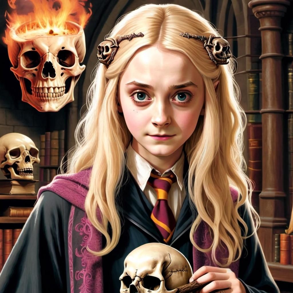 Luna Lovegood and Skull: Harry Potter Theme