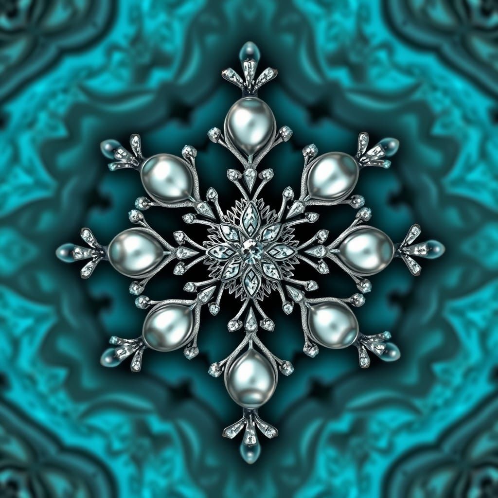 Fractured Snowflakes in Metallic Hues