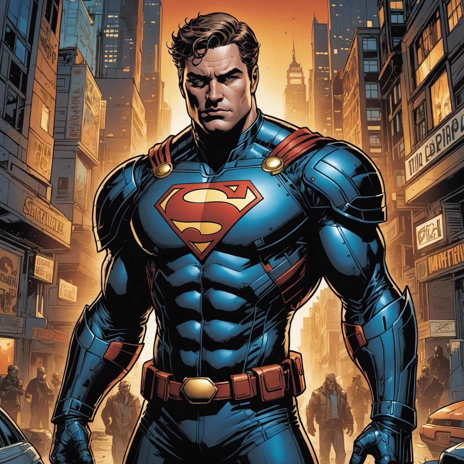 Dynamic Comic Book Cover Art Illustration